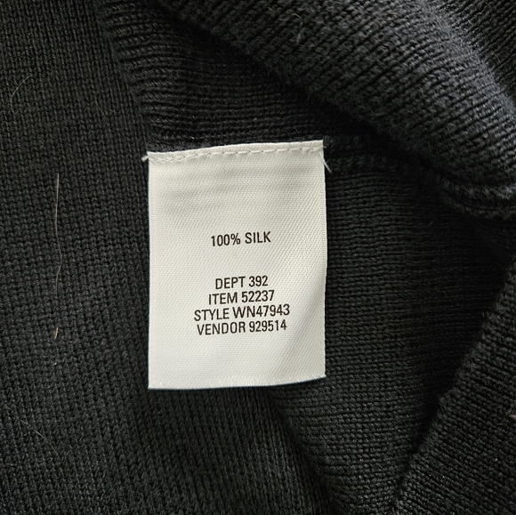 Nordstrom 100% Silk Jersey - Black - Size XL - Picture 5 of 7
